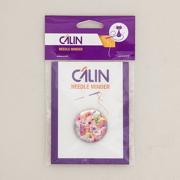 MIKNATISLI İĞNE TUTUCU-PEMBE ÇİÇEKLER