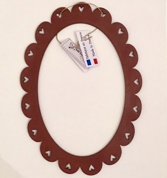 OVAL AHŞAP ÇERÇEVE -BORDO