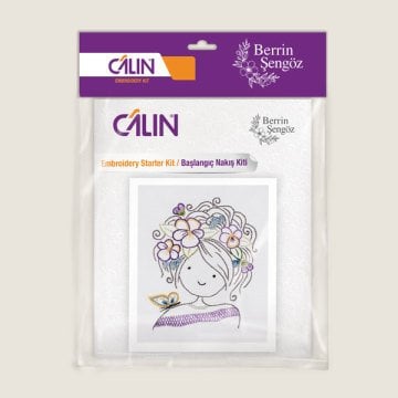 BERRİN ŞENGÖZ BAŞLANGIÇ  NAKIŞ KİTİ / KELEBEKLİ KIZ